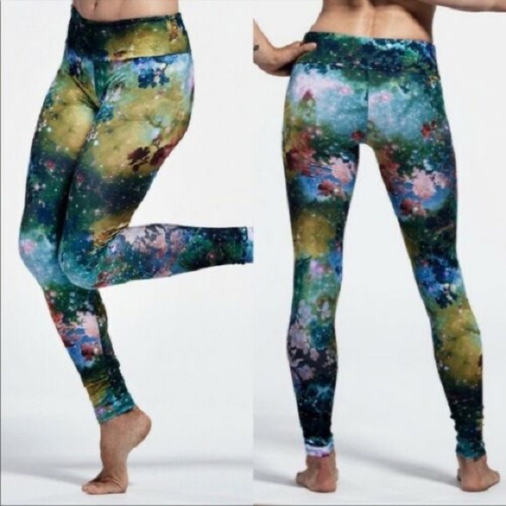 Onzie Twilight Fairy Garden Full Length Leggings Size Medium